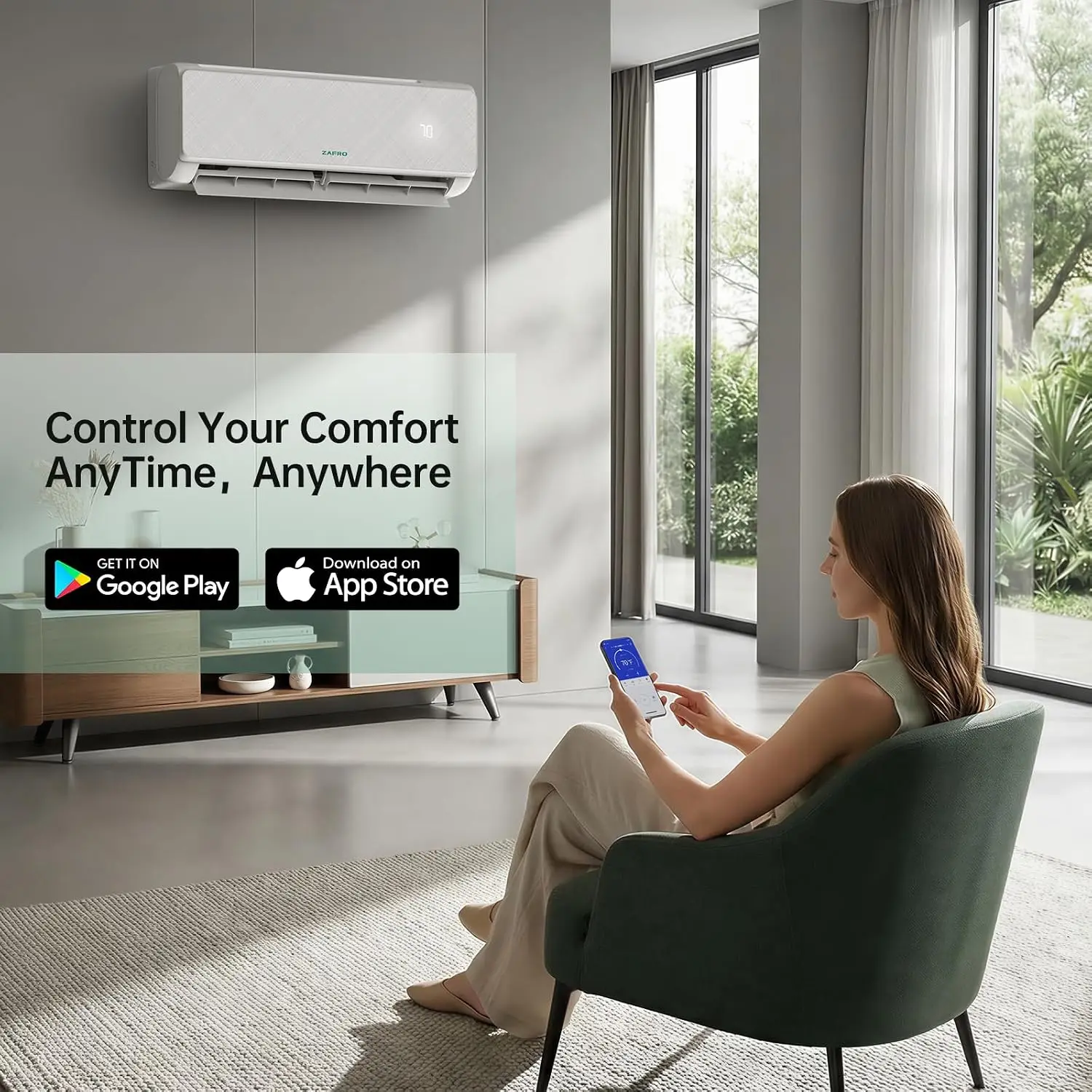 12000BTU Mini Split Air Conditioner Heat Pump, 22 SEER2, 115 V | Ductless Split Unit AC and Heat, 24dB Quiet Operation,, Custom