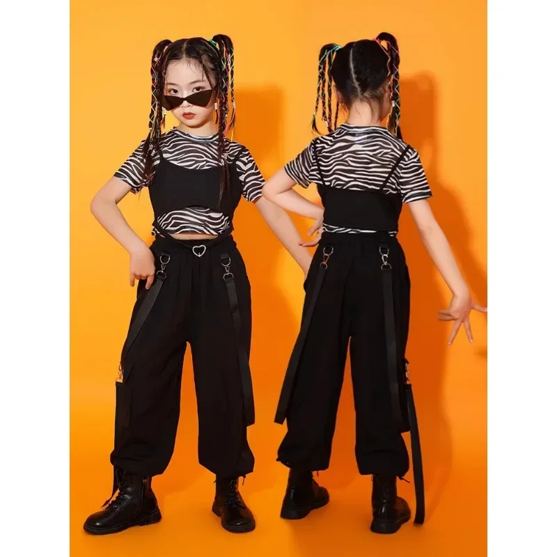 

K-PoP Одежда Джазовый Танцевальный Костюм Комплект Детская Мода Блестки Шоу Костюмы Девушки Подиум Модная Одежда Дети Хип-Хоп Танец Хип-Хоп