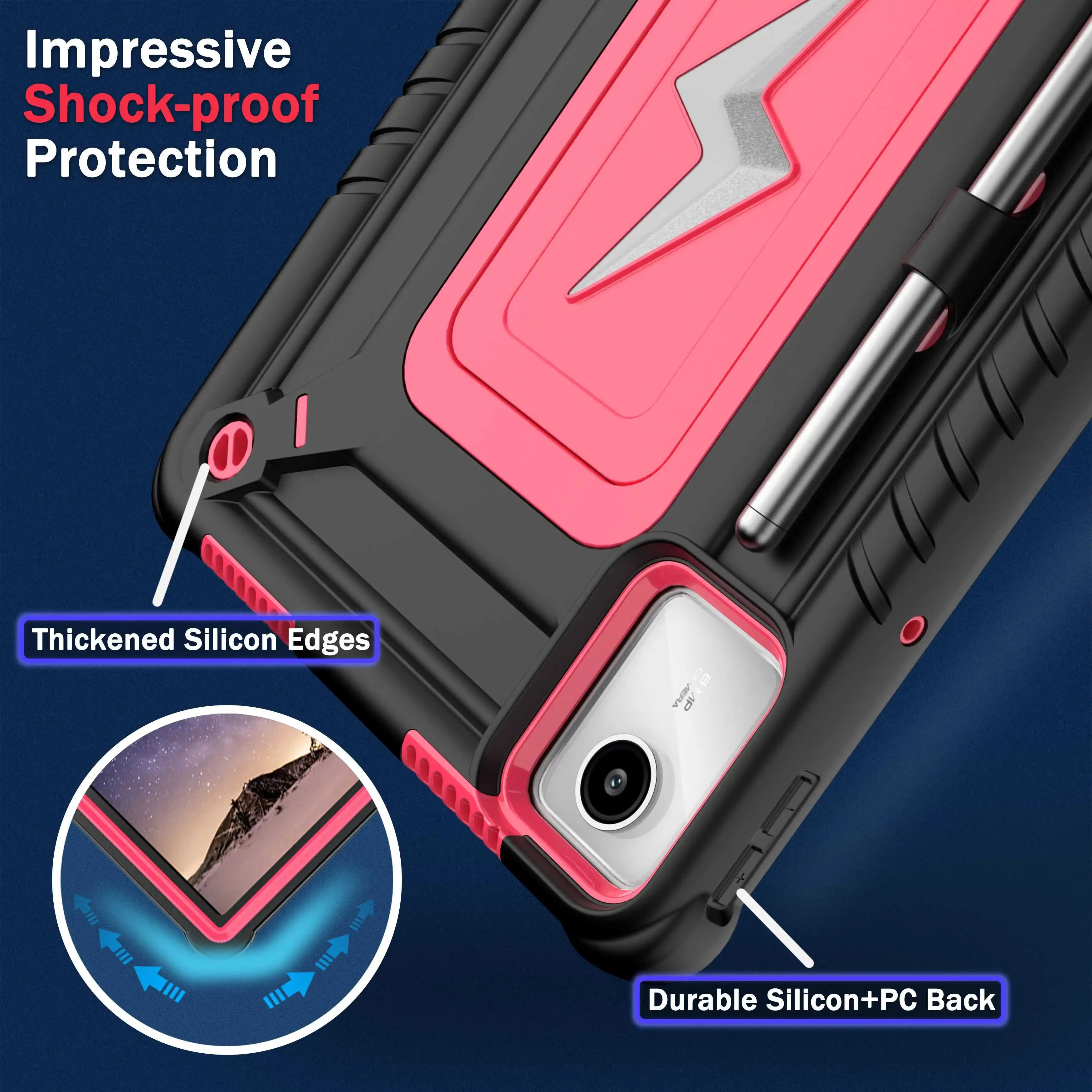 Pop Tablet Case For NEW Lenovo Tab M11 TB330FU XiaoXinPad 2024 11inch M9 TB310FU 2023 Nook 9inch Cover 3in1 Heavy Armor Holder F