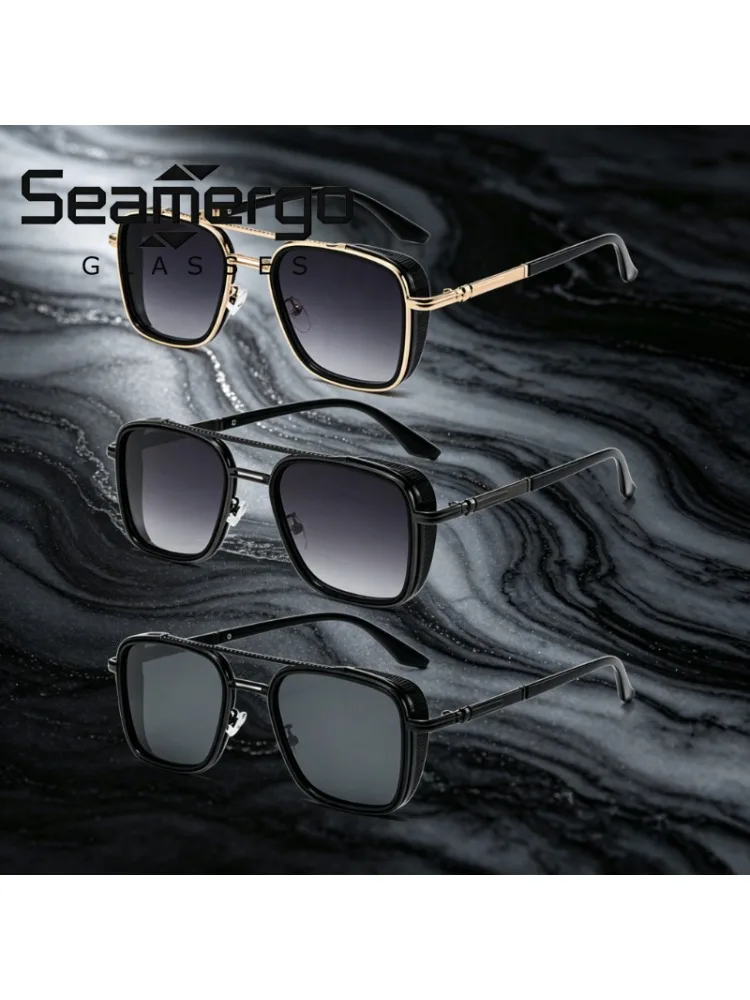 AliExpress SNQP SEAMERGO 1/2/3PCS Metal Retro Oval Frame Cycling Sunglasses Unisex Steampunk Fishing Driving Beach Travel UV Resistant Glasses