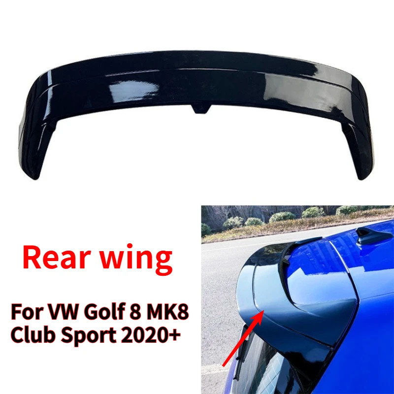 Car Rear Roof Wing Styling Auto Exterior Part for VW Golf 8 MK8 Club Sport 2020+ Rear Trunk Roof Sport Spoiler Wing Styling