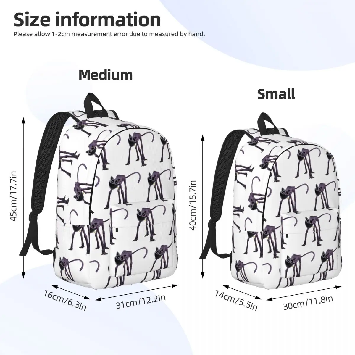 CATNAP Monster Backpack Daypack Large Capacity Kids BookBag School Bag Shoulder Bags for Boys Girls