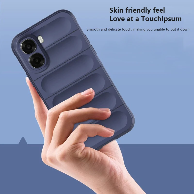 Biruiqu For OPPO A6K Illusionary Shield Silicone Soft Shell Anti-fall And Shock-absorbing Protective Phone Case