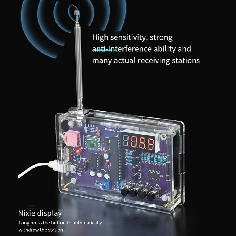 Radio Assembly Kit FM Leiterplatte Herstellung Mikro controller DIY elektronische Produktion Löten Praxis lose Teile Zubehör