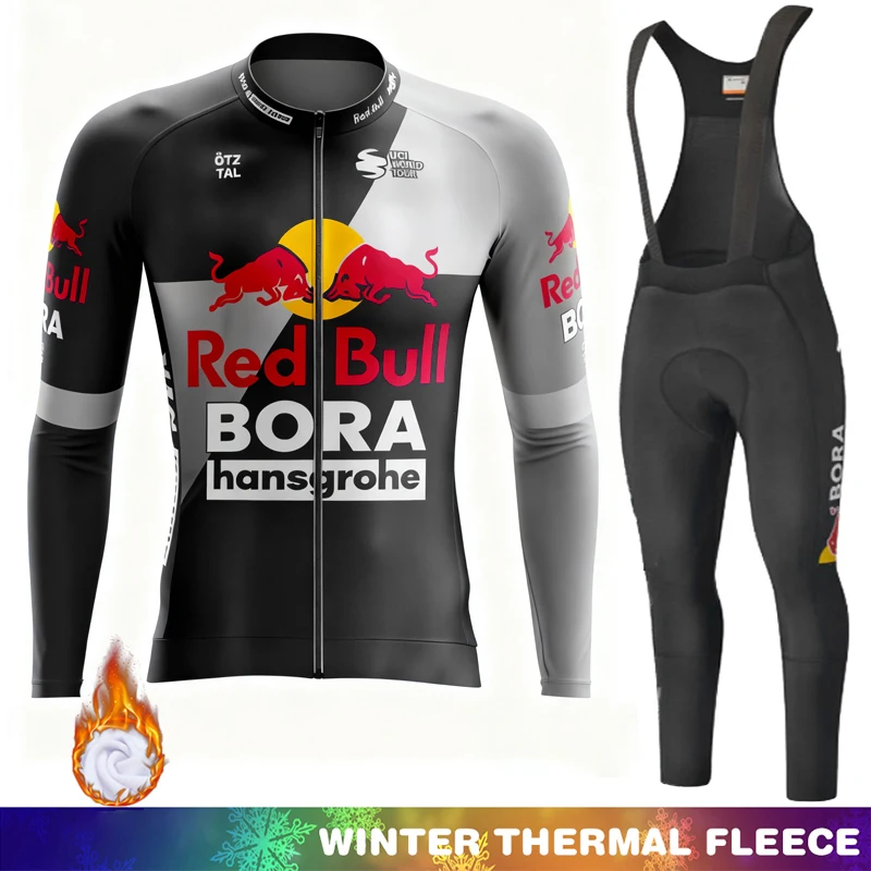 ريد بول ملابس رياضية مجموعة الدراجات الحرارية جيرسي ملابس للرجال الشتاء الصوف مريلة الطريق دراجة Termal 2026 الزي رجل موحدة البدلة