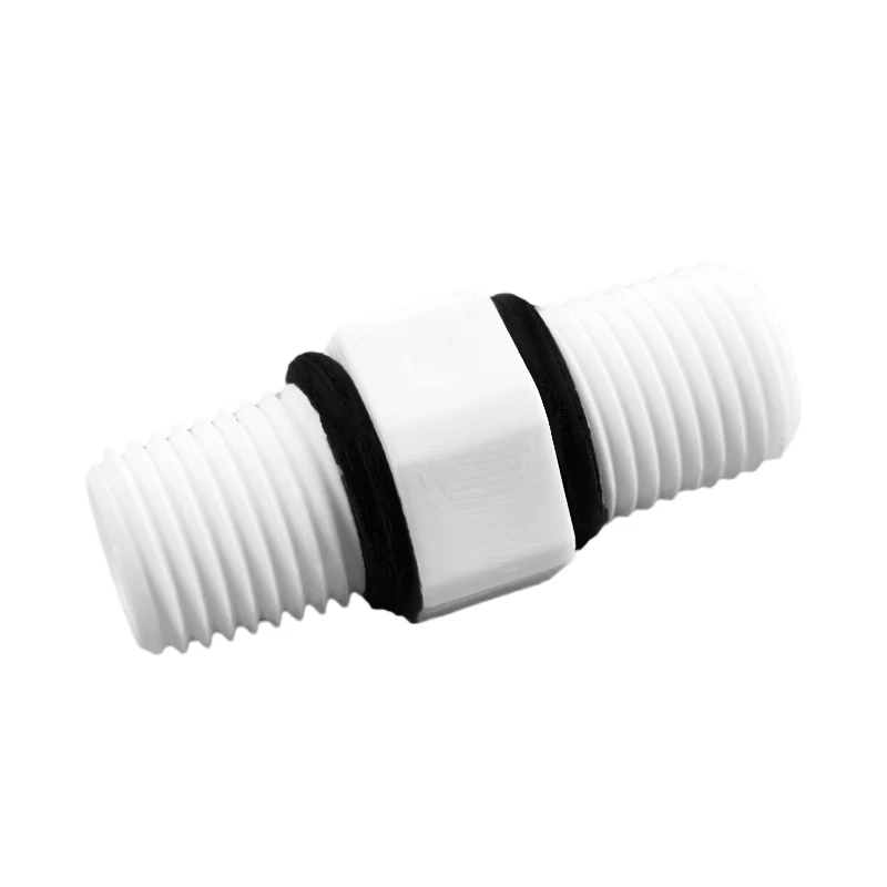 Pack of 10 1/4'' Male Thread Pipe Nipple Fittings Plastic for Reverse Osmosis Water Systems Plumbing Connector