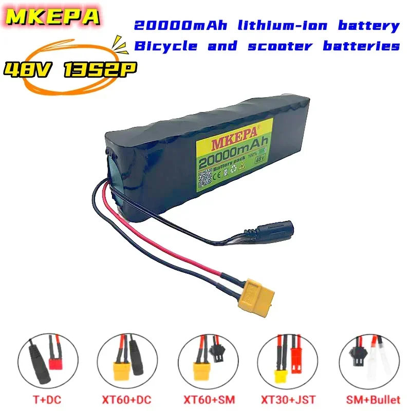 

48V 13S2P 18650 Powerful Battery Pack, 20Ah Large Capacity Lithium Battery, Rechargeable Li-ion Battery Pack,