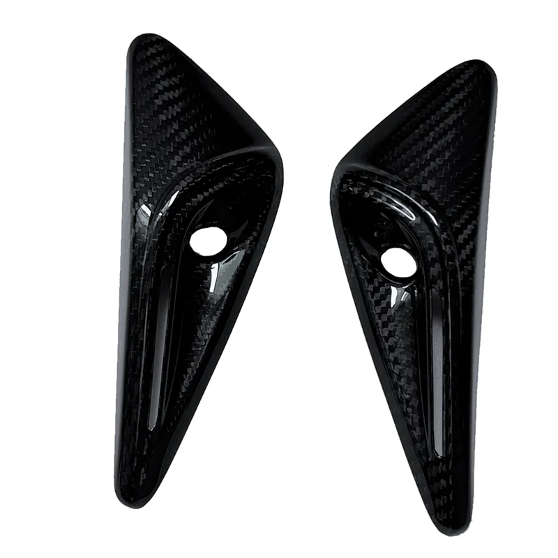 

ABNF!Car Carbon Fiber Side Camera Cover Trim Turn Signal Camera Fender Cover Accessories For Tesla Model 3 Highland