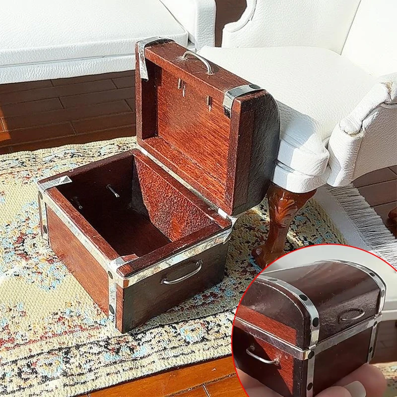 1:12 Poppenhuis Simulatie Te Openen Schatkist Opbergdoos Miniatuur Meubels Model Speelhuis Speelgoed Decor Kid Geschenken