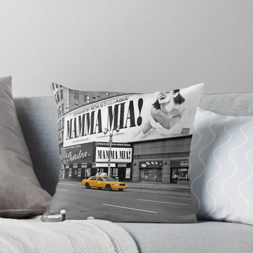 NYC Yellow Cabs Mamma Mia Throw Pillow New year Embroidered Cushion Cover christmas ornaments 2025 pillow