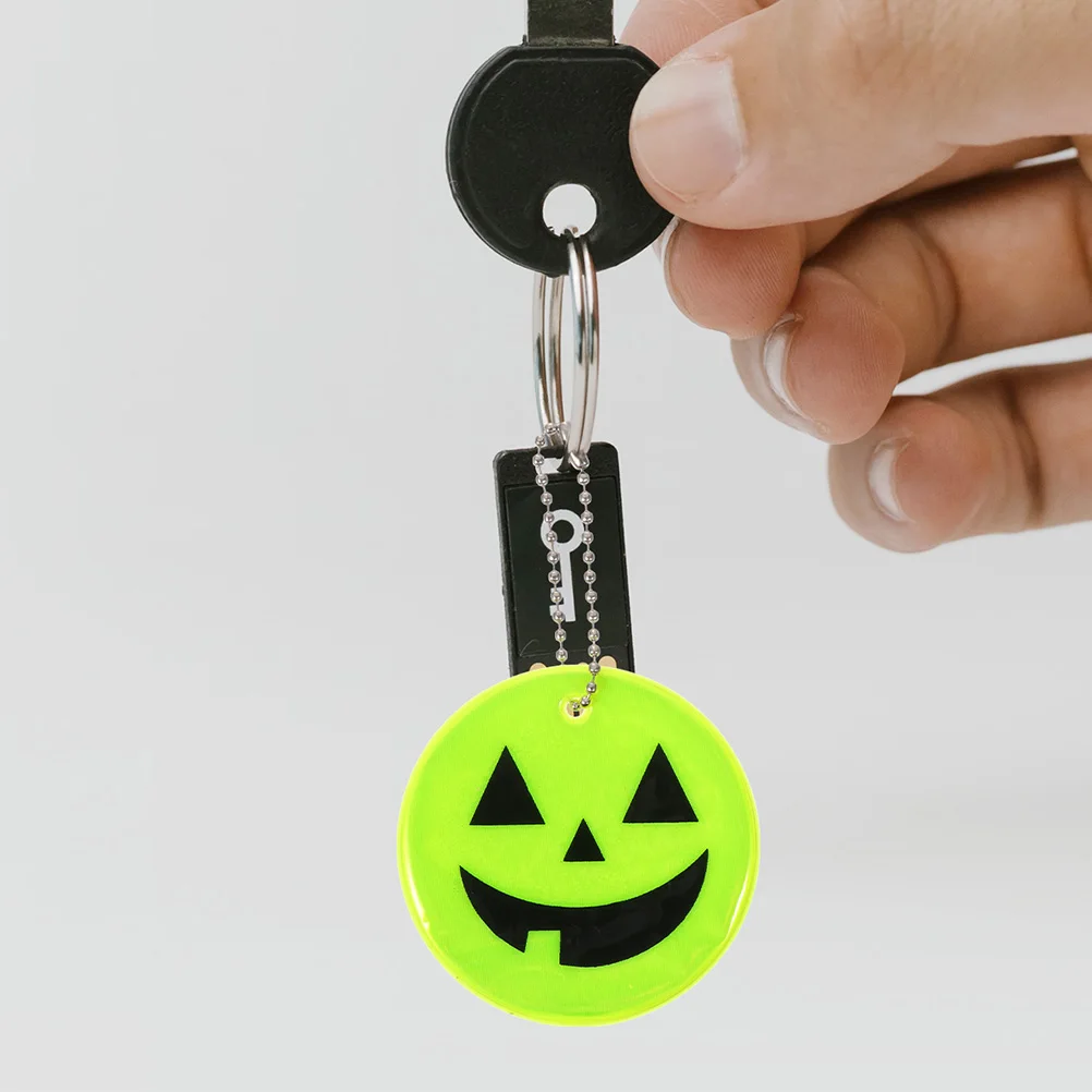 

10 Pcs Reflective Pendant Halloween Ornaments Pumpkin Decorations Pendants Child Safety