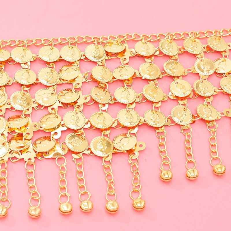 Cadena de cintura con borlas de verano para mujer, colgante de moneda, cadena corporal para danza del vientre, disfraz de danza del vientre, accesorios para espectáculo en escenario