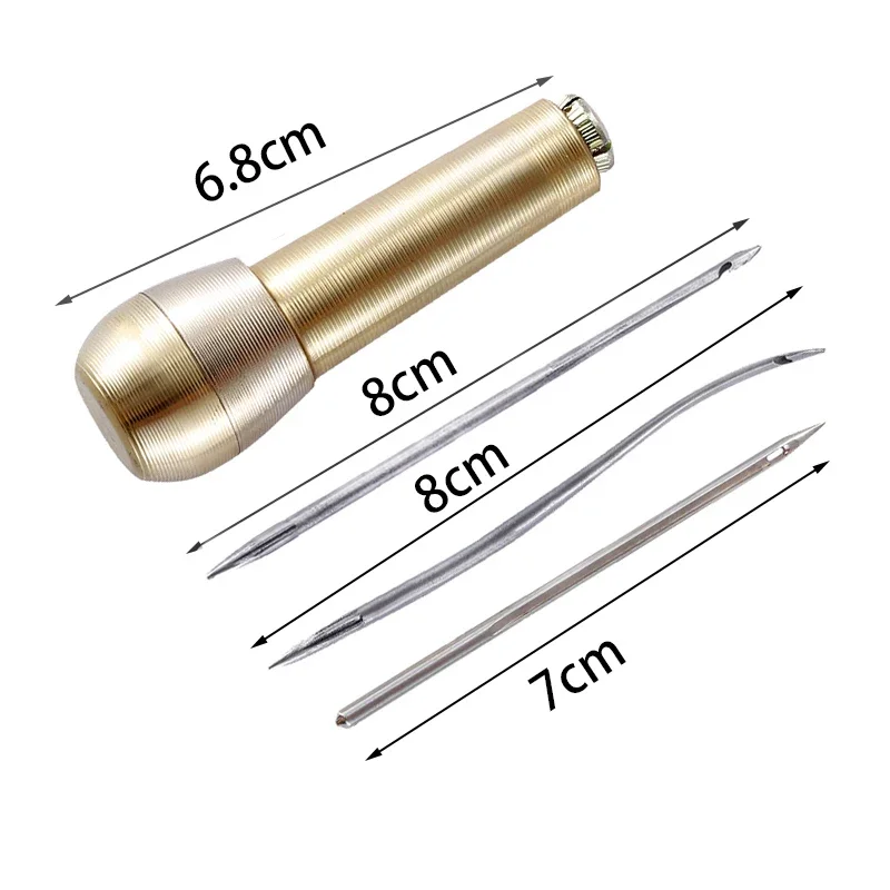 1-4Pcs Leather Needle Set Canvas Leather Tent Shoes Sewing Awl Taper Leather craft Needle Kit Repairing Tool Sets Hand Stitching