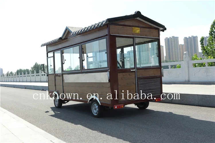 Factory Directly Supply Mobile Dining Car Electric Customized Food Vendor Cart