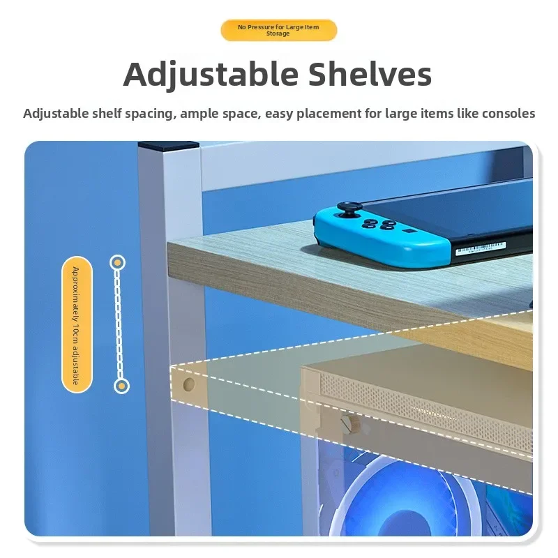 yesModern Simple Computer Host Rack Stand Mobile Office Desktop Support Bracket Home Storage Shelf Multi-layer Partition