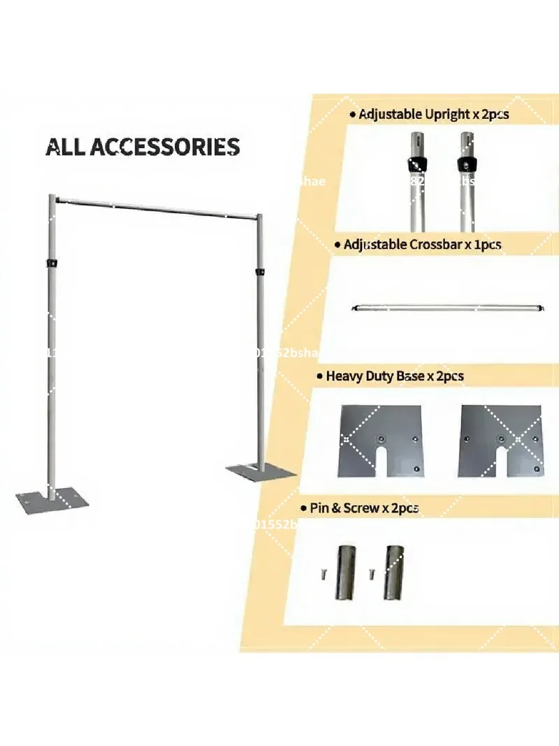 Photography Adjustable Aluminum Alloy Flower Wall Curtain Frame, Extendable Artificial Flower Background Stand
