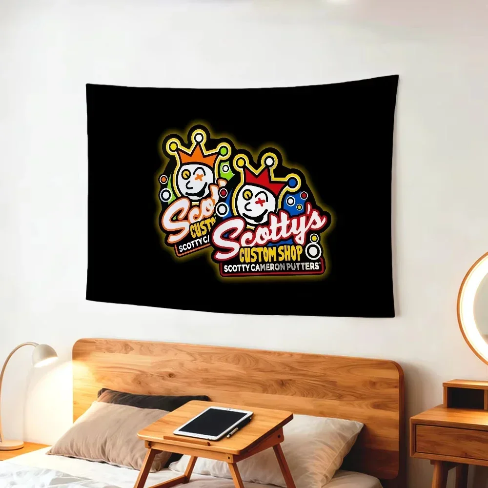 2D FLAT Modisches Cooles Schwarzes Lustiges S-ScottyS C-Camerons Flaggen-Banner für Zimmer, Wohnheim, Camp, Party, Bar, Wanddekoration, Zuhause, Wandbehang – Detail 7