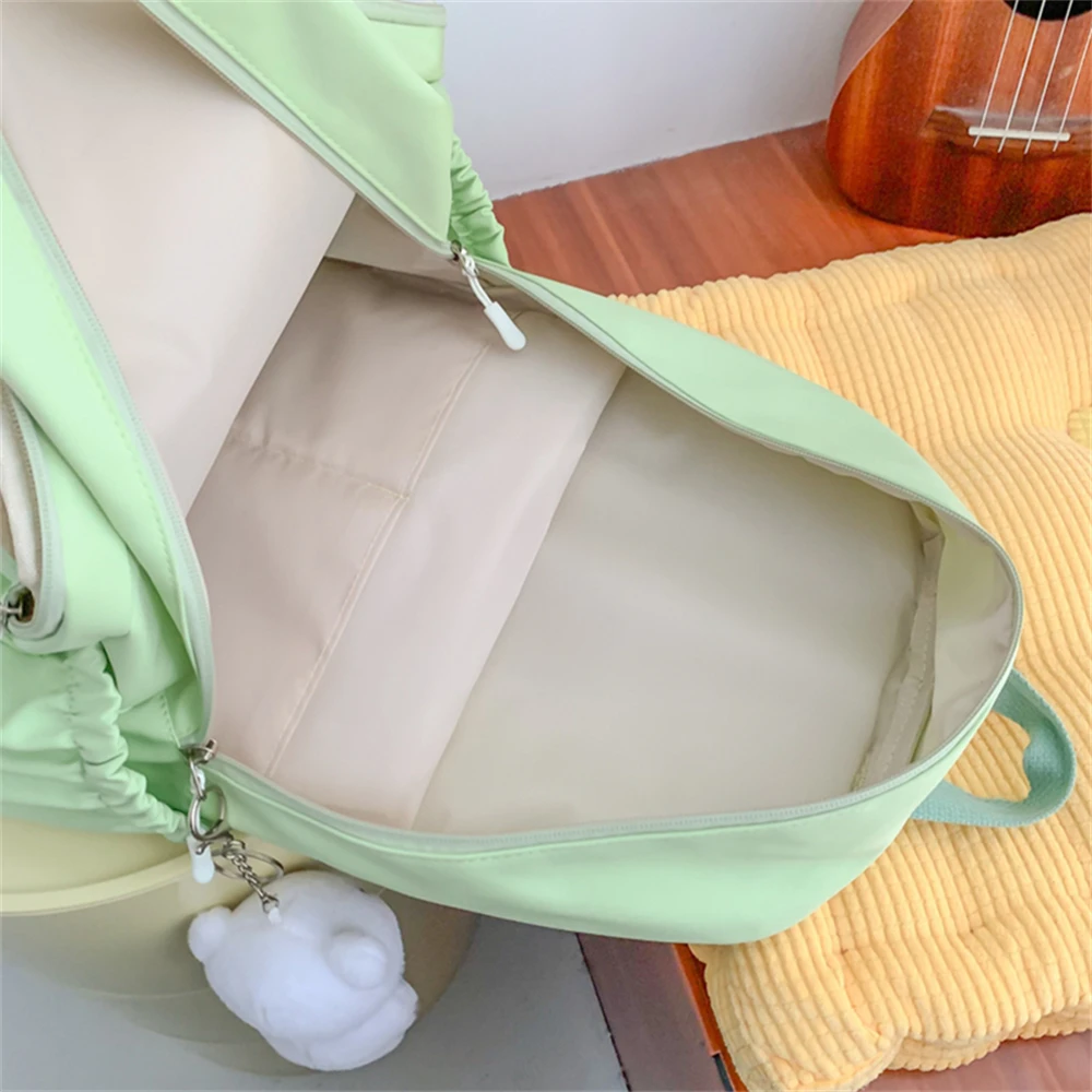 Mochila De nailon De gran capacidad y alta calidad para Mujer, nuevo bolso De estudiante De Color sólido, mochila para ordenador portátil a la moda para Mujer, Bolsos De Mujer