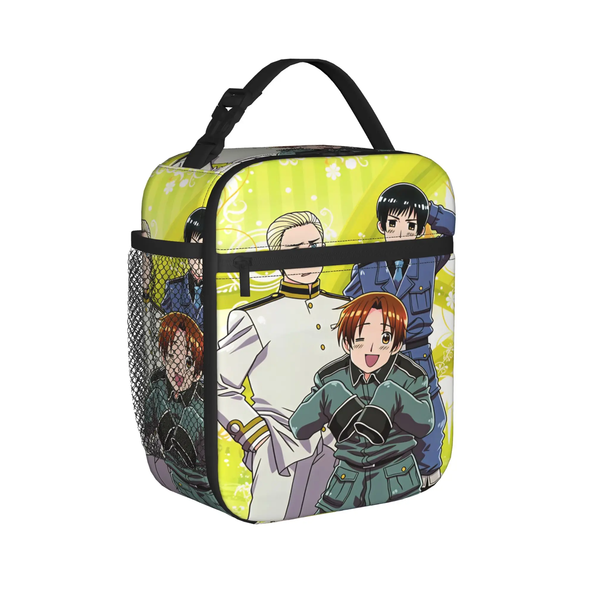 Hetalias Axis Powers Lunch Bag  Office Lunch Box For Men Cute Graphic Design Thermal Tote Handbags Oxford Portable Cooler Bag
