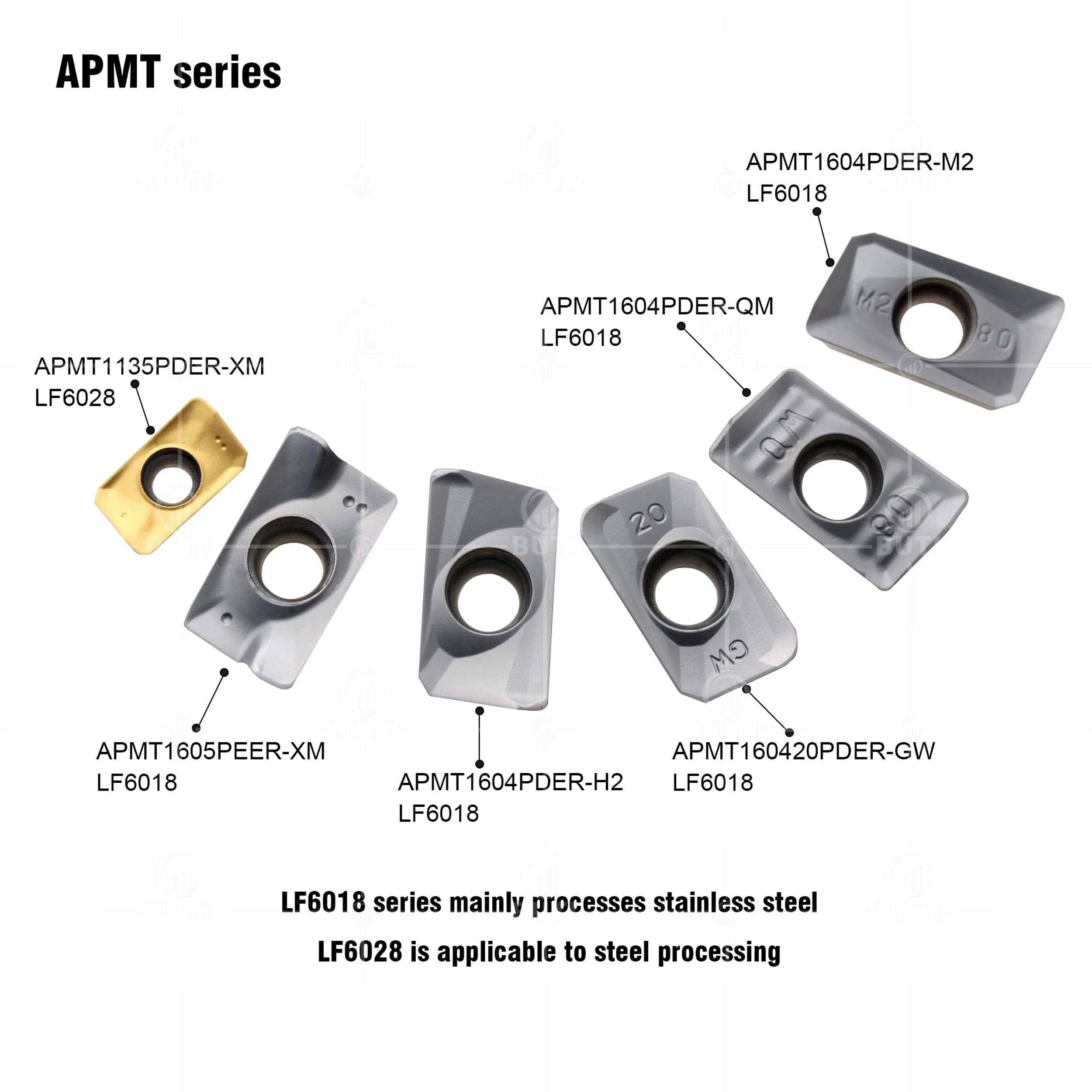 Deskarar-APMT1135PDER-H2 de carburo de corte, herramienta de torneado, H2 XM LF6018, CNC, 100% Original, APMT1604PDER-M2