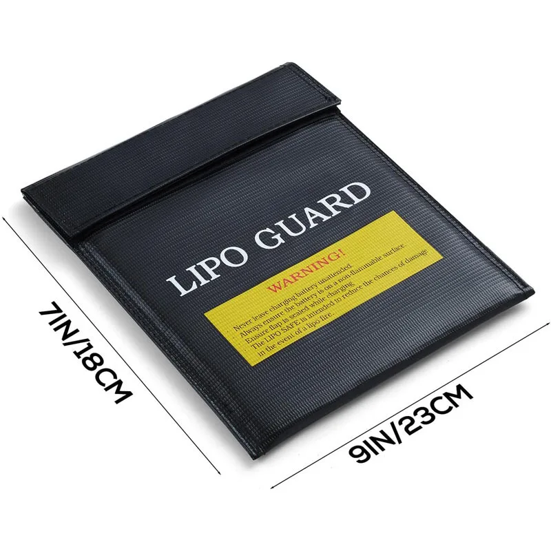Fireproof & Waterproof High Quality RC LiPo Battery Safety Bag Safe Guard Charge Sack 18x23cm 30x23cm Red Black Silver