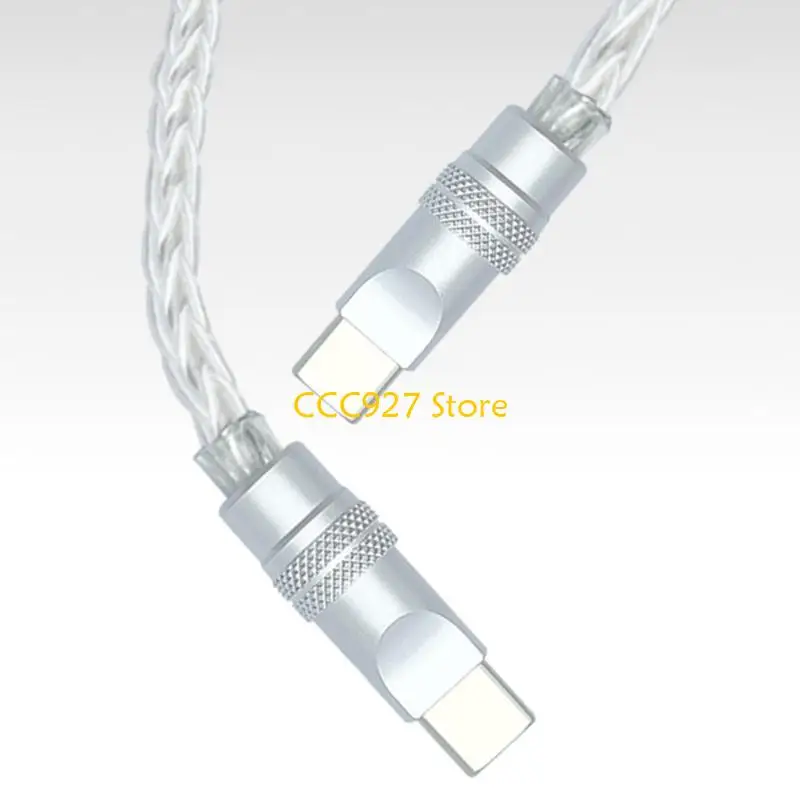 B03F Fast Speed Type C Braided Data Cable Featuring Eight Cored Silver Plated Copper for Fast Data Transfer Efficient Charging