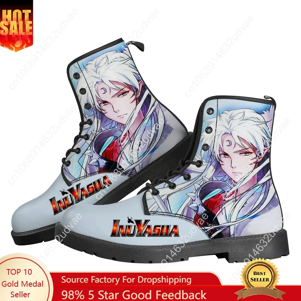 

Inuyasha Sesshomaru Boots Mens Womens Teenager Shoes Casual Boot Outdoor Light High Quality Print on Demand Customize Shoe