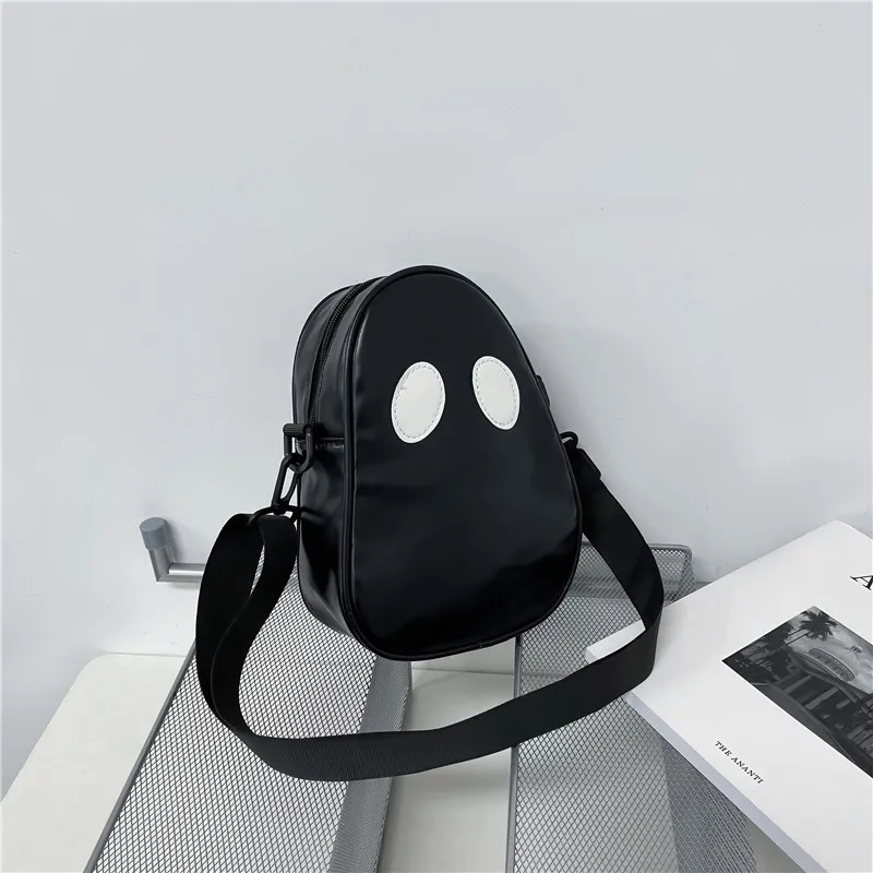 Vintage Shoulder Underarm Bag Funny Devil Ghost Crossbody Bag Ladies Designer PU Leather Zip Purses and Handbags For Women