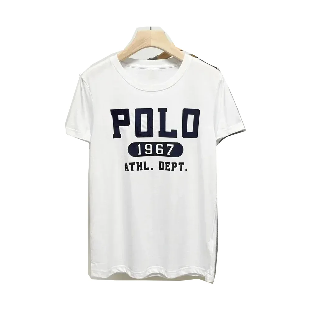 RLauren T-shirt New Polo1967 Logo Korean Popular Clothes Short Sleeve Y2K Woman Clothing Tops Women's Tops For Summer 71218