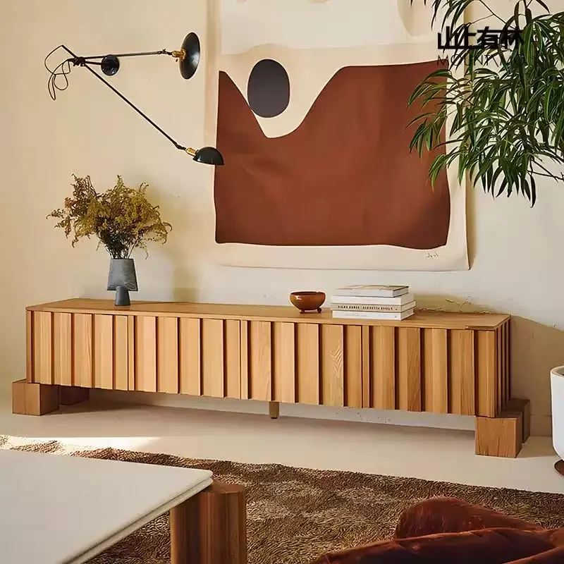 

Nordic Vintage Solid Wood TV Cabinet Oak Locker Display Living Room Cabinets French Vitrina Szafki Do Salonu Bedroom Furniture