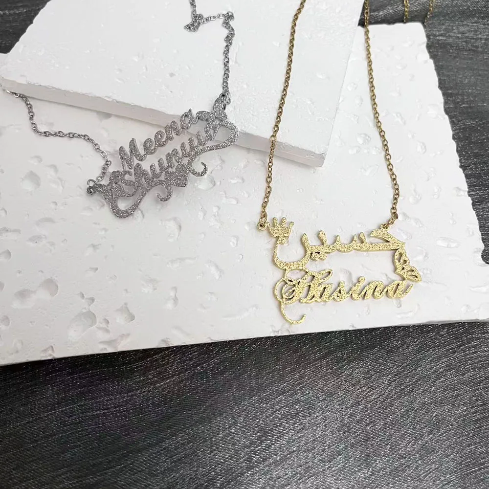 شخصية اسم قلادة لامعة الفولاذ المقاوم للصدأ مجوهرات الأزياء زوجين فراشة قلادة مخصصة هدية عيد ميلاد 2026 جديد #3