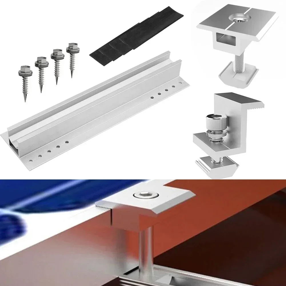 Solar Panel Photovoltaic Bracket Mounting Rail, Trapezoidal Sheet Cell, Dustproof Accessories, PV, 2, 4 Set, 30mm, 35mm