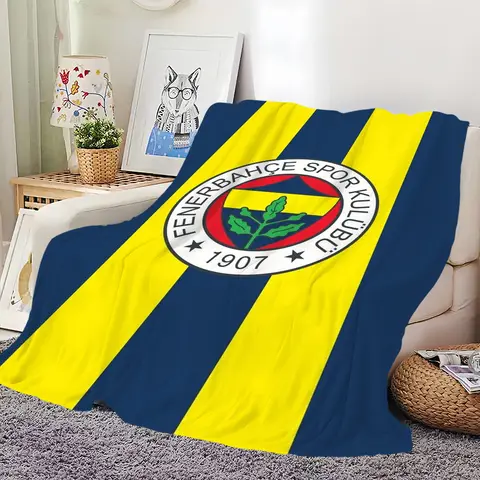 F-FenerbahceS Skicomfort 따뜻한 부드러운 가정 어린이 점심 담요, 거실 사무실에 적합, 일일 여행 선물