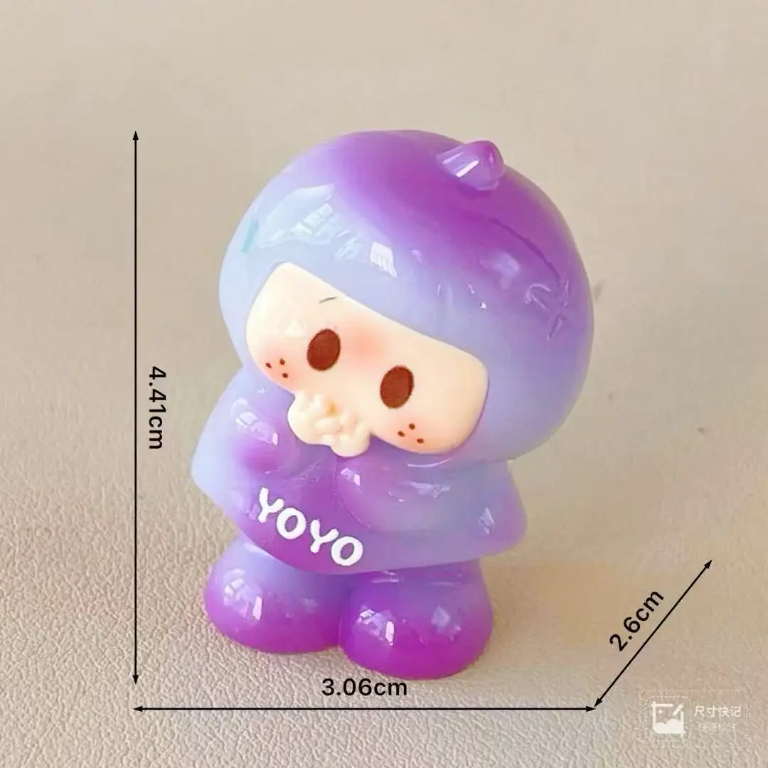 光るゼリー グラデーションカラー ヨミニョン レジンフィギュア DIY レジンジュエリー 車飾り キーホルダー ペンダント ブラインドバッグ おもちゃ