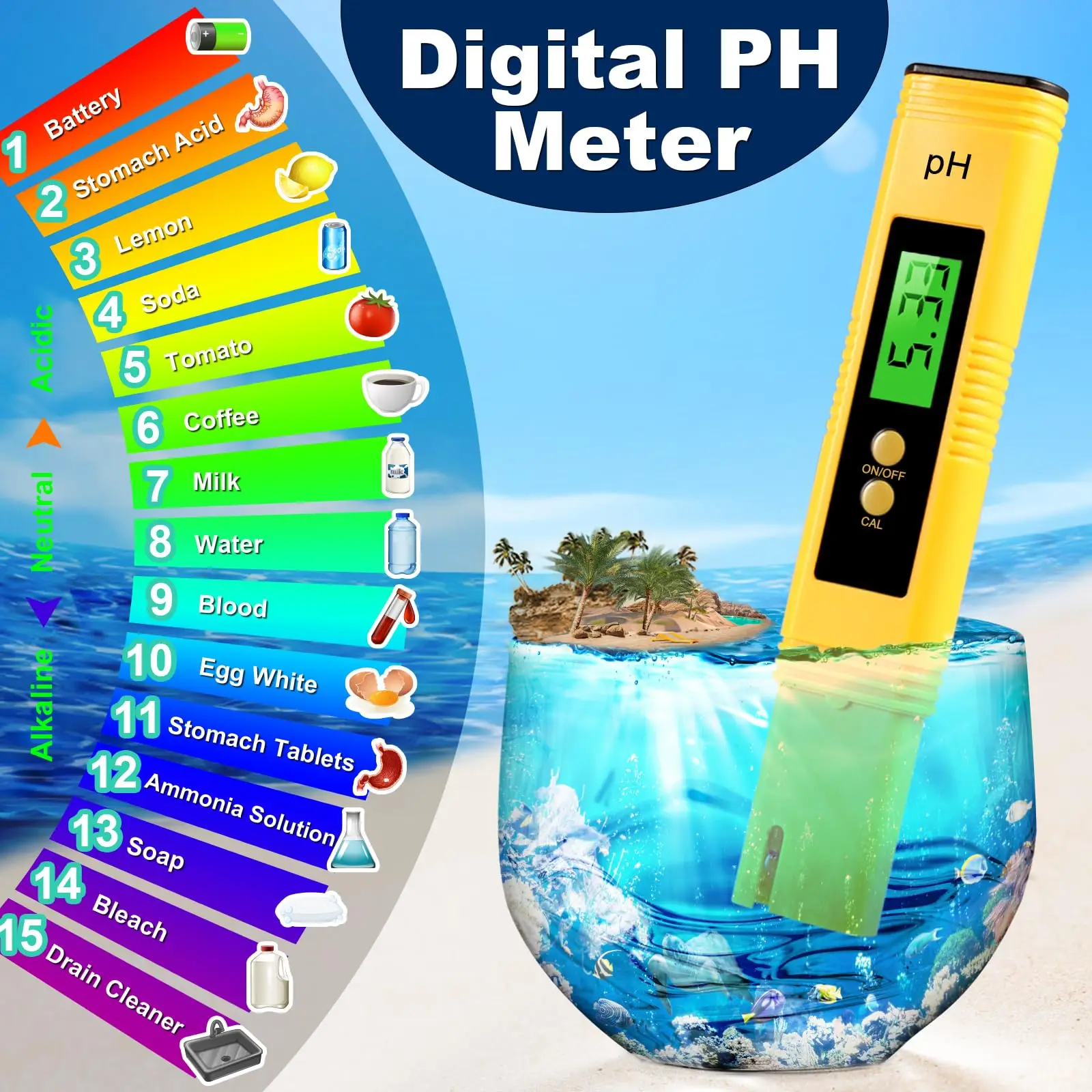 Water Tester  Pen,Handheld TDS Meter Digital Water Tester  Pen Measurement Water Quality Analyzer Monitor Check 0-9999 ppm