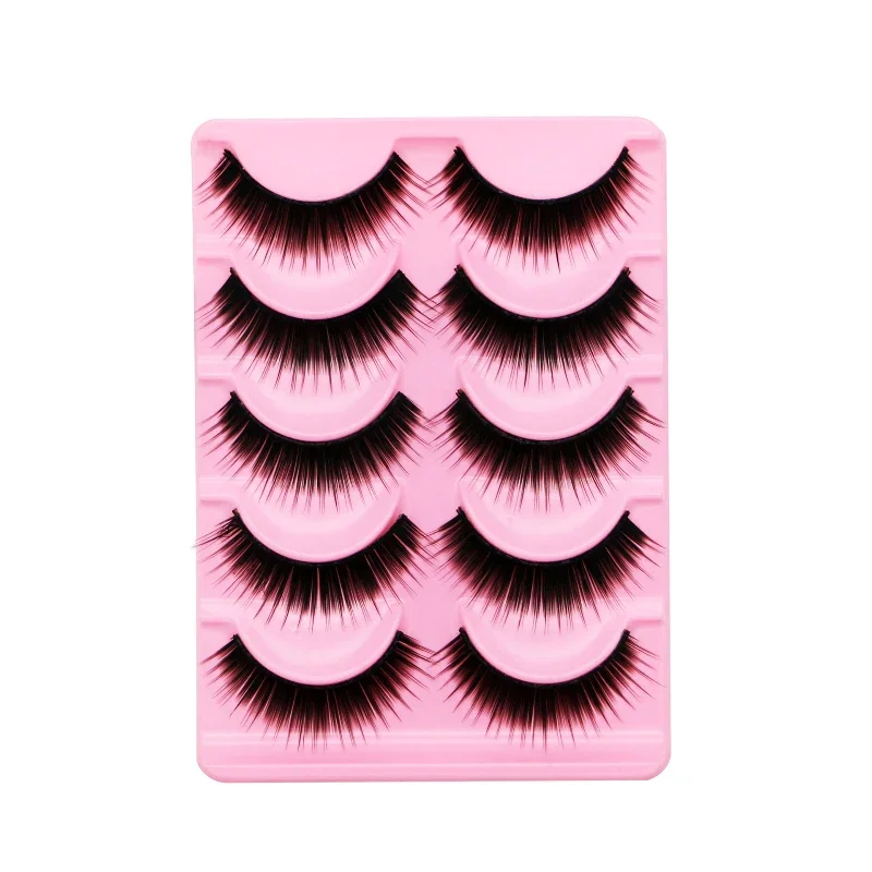 10PCS Colorful Fake eyelashes  Makeup Products Blue Red Pink False Eyelashes Thick Fake Eyelash Extension Faux Cils Makeup