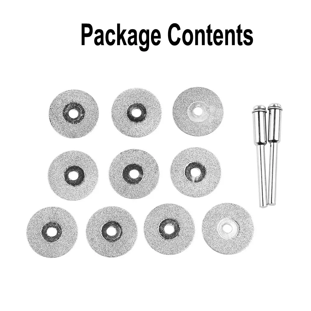 

High-quality Diamond Cutting Disc 12Pcs/set 18mm W/ 2Pcs Connecting Rod Abrasive Tools Circular Disc Rotary Tool