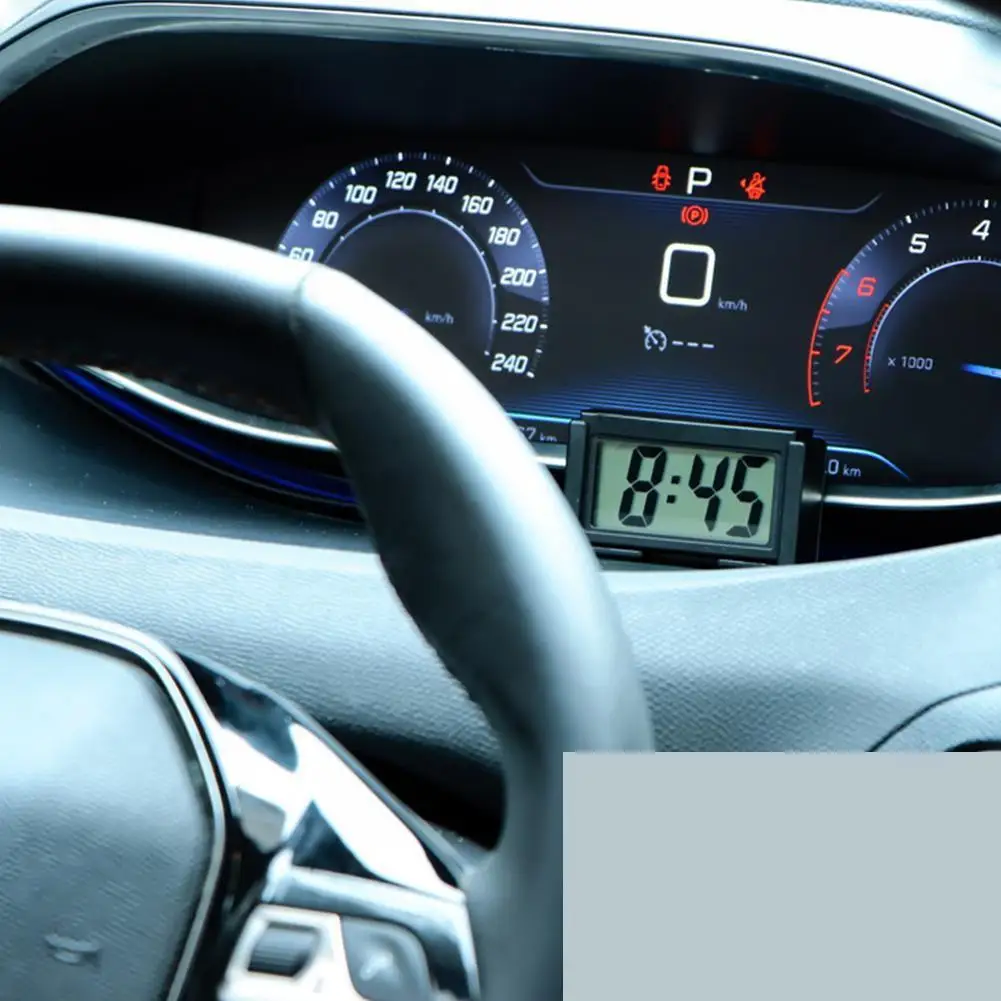Mini-Digitaluhr mit großem Bildschirm, Autouhr für LKW-Armaturenbrett, selbstklebende Mini-Uhr, elektronische Uhr für das Armaturenbrett, 2026 neu – Detail 11