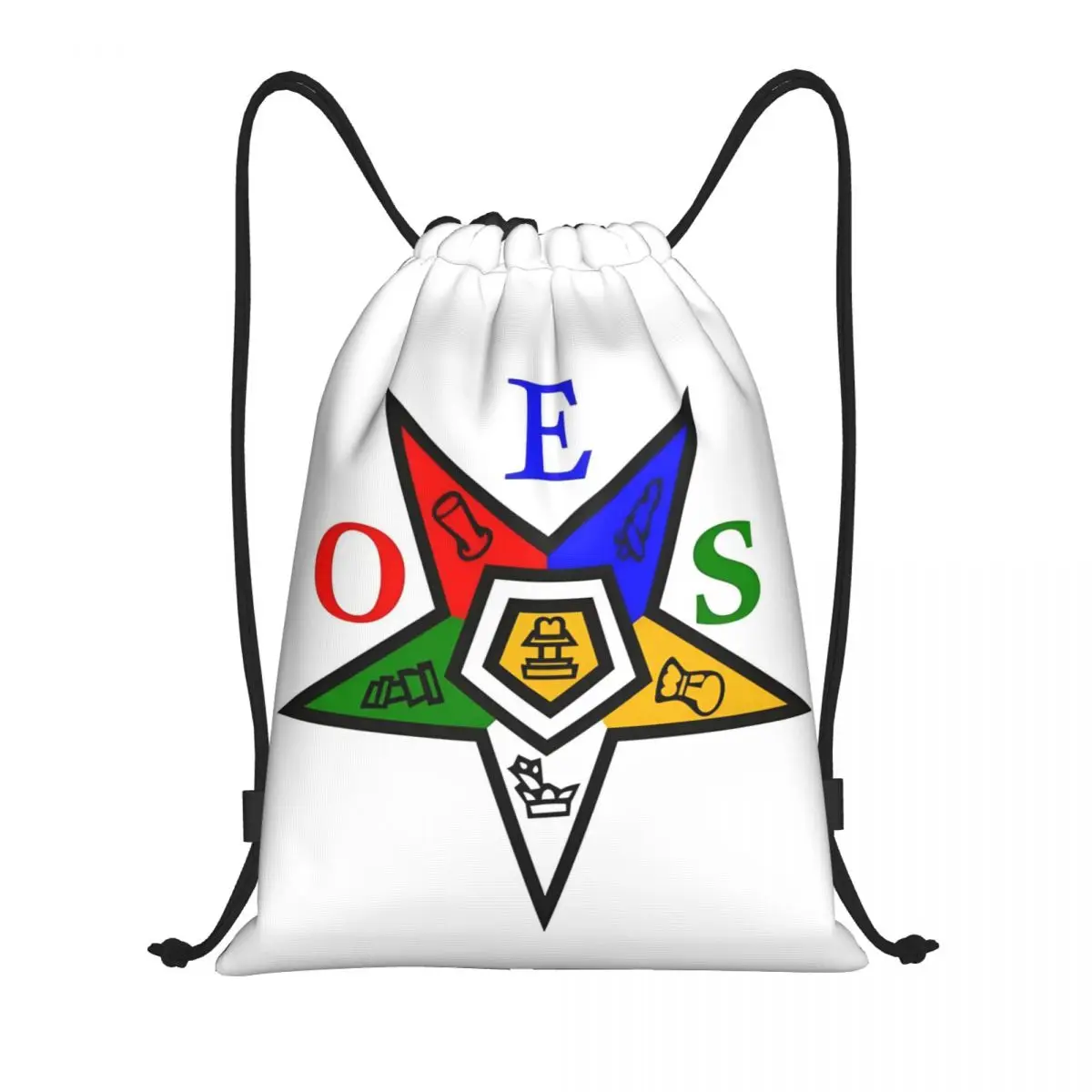 

Custom Oes Order Of The Eastern Stars Drawstring Backpack Sports Gym Bag for Men Women Training Sackpack