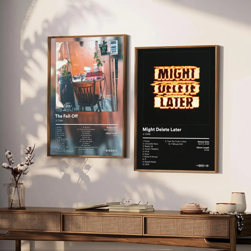 Rapper J-J.Cole Poster Decorative Wall Art Mural Stickers Home Decor Gift for Living Room & Hallway
