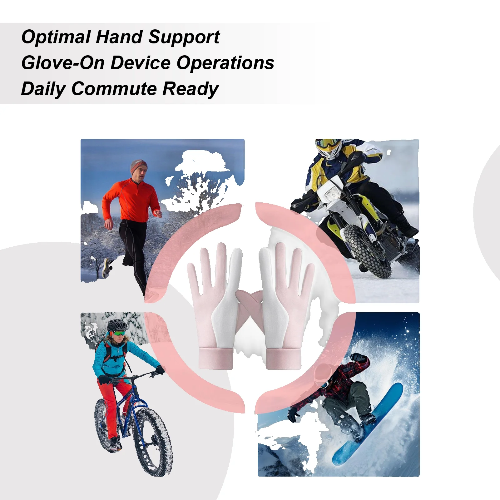 

Riding Gloves Motorcycle Mens Waterproof Warm Cold Weather Protective Gear Motorcycle Gloves For Men And Women For Powersports