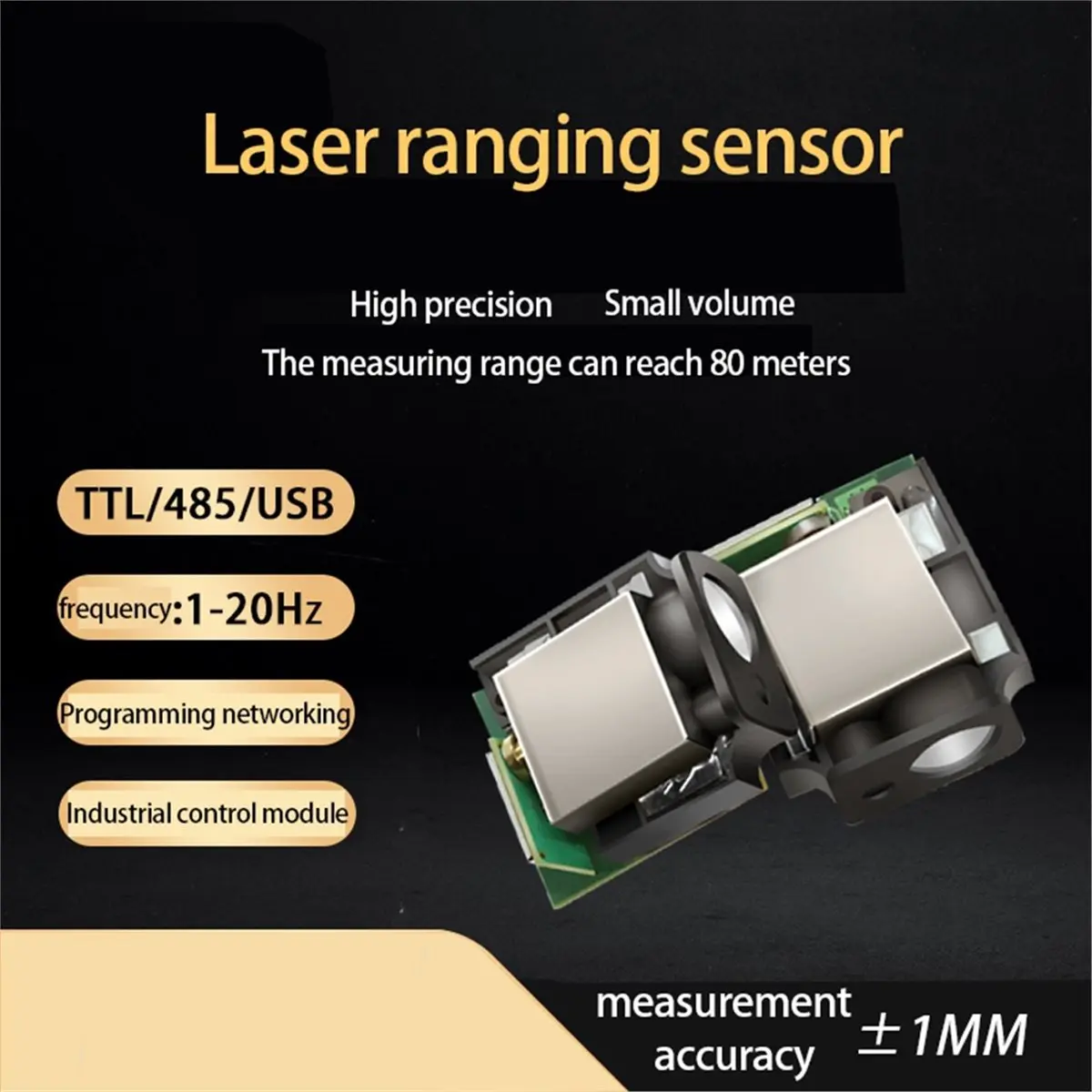 DT75BG Laser Distance Sensor Infrared Lidar Displacement Module Distance Sensor Module Electronic Competition Laser Sensor