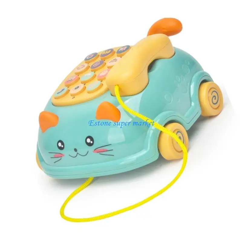090B 幼児教育電話おもちゃ音楽モードインタラクティブボタン音楽電話感覚早期学習活動おもちゃ
