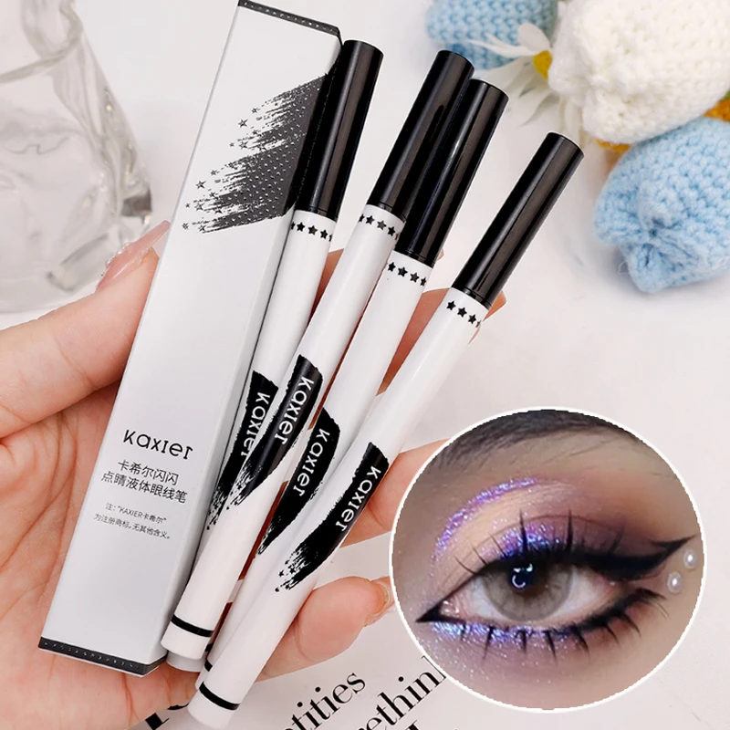 5 Colors Diamond Shiny Eyeliner Pen Waterproof Long Lasting Glitter Eyes Shadow Pencil Highlighter Beauty Cosmetics Women Makeup