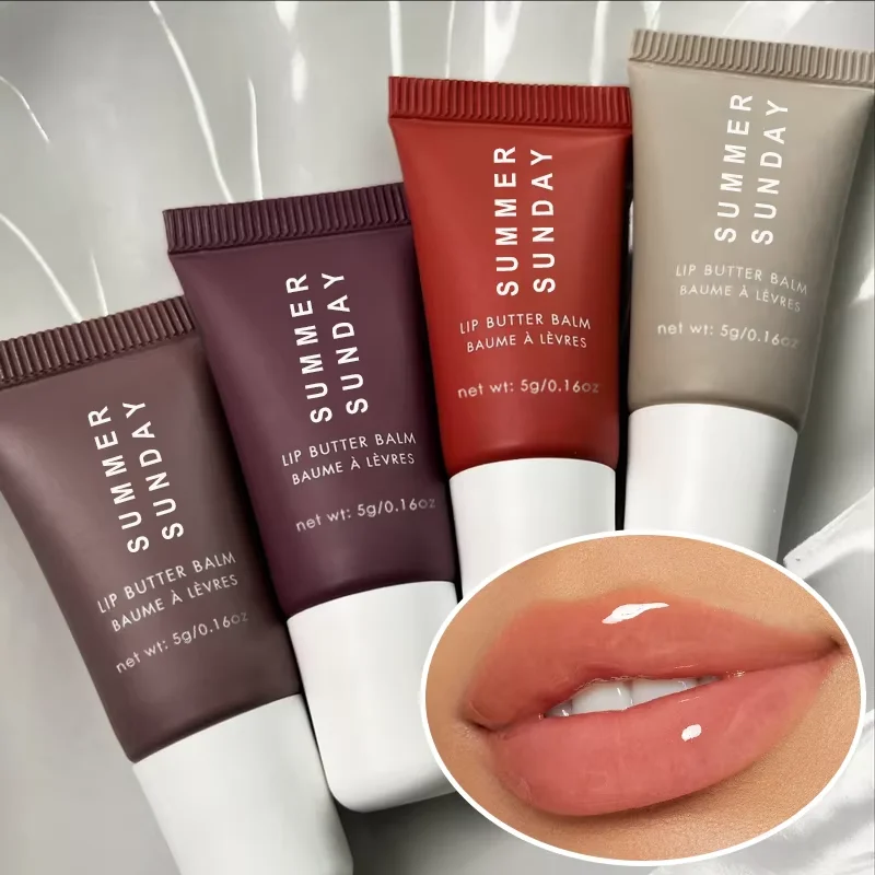 Vierteiliges Lipgloss-Set, feuchtigkeitsspendend und natürlich, langlebig, einfach aufzutragen und tragbares Make-up-Set