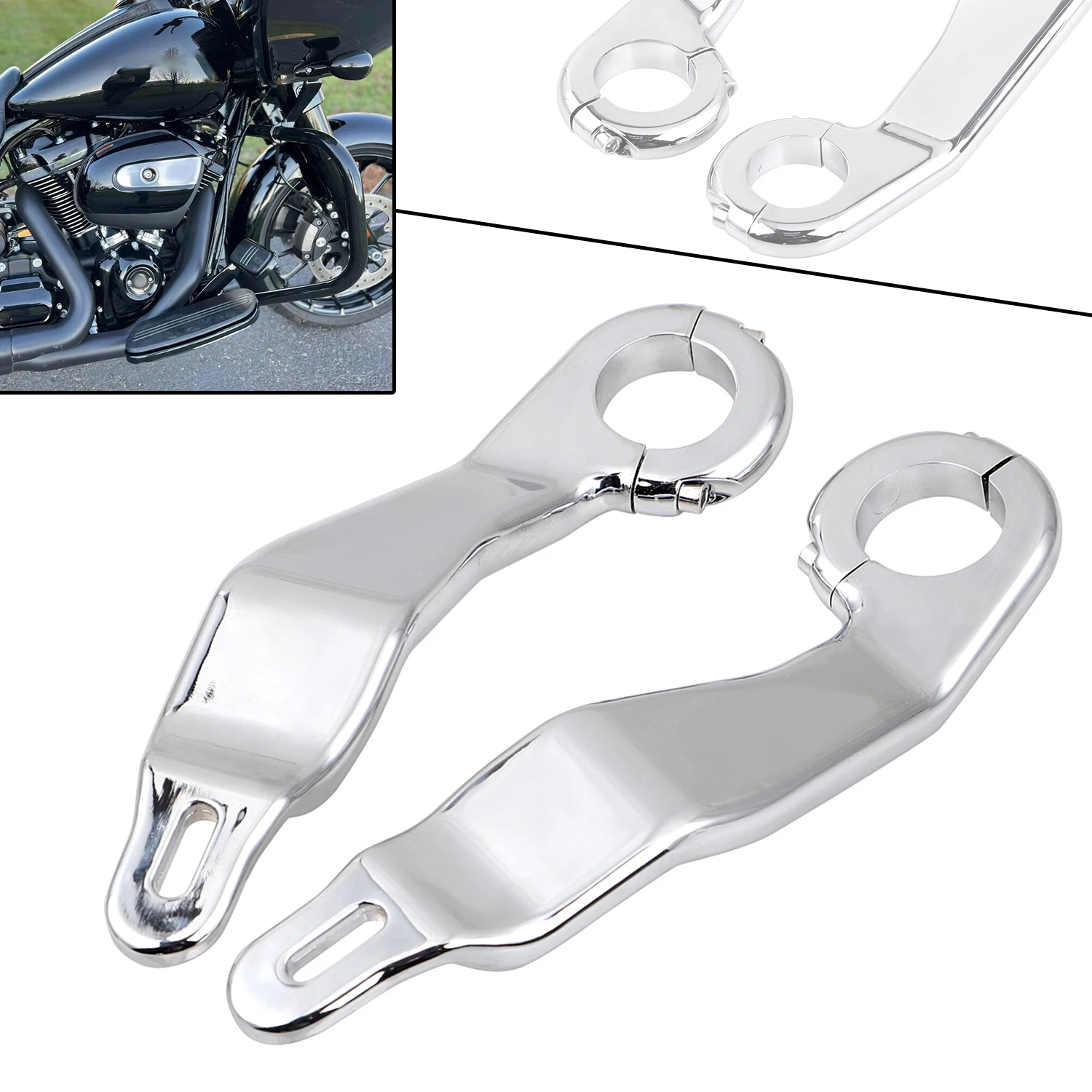 

Комплект кронштейнов для крепления обтекателей мотоцикла Chrome для Harley 2015-UP Road Glide FLTRX Special FLTRXS Ultra FLTRU из цинкового сплава