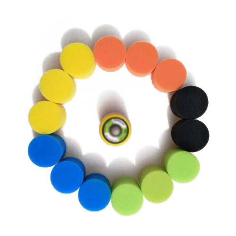 

16PCS 2"/50mm Auto Detailing Polishing Pad Kit with 5 Colors Sponge Wheels for Car Polisher Buffer - Includes Storage Tray