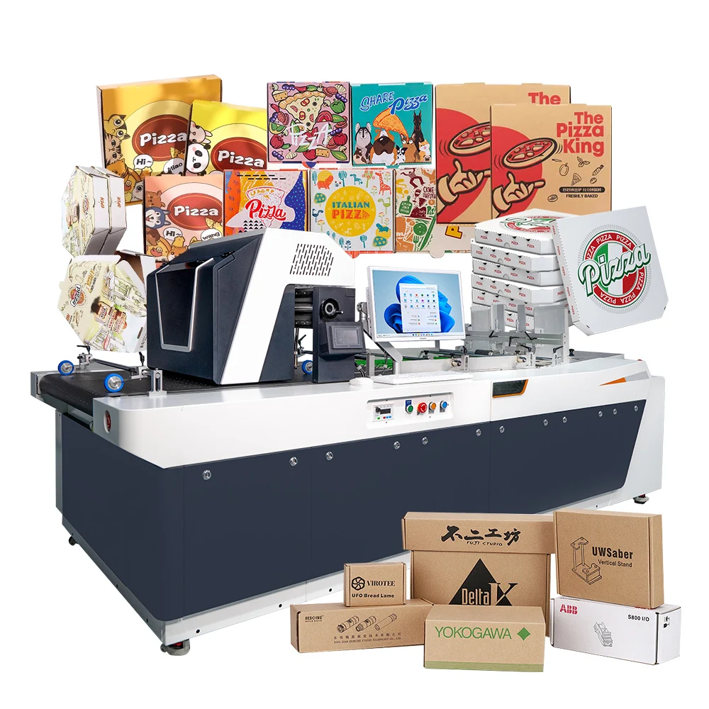 Factory Sale Automatic Pizza Box Printer Machine High Speed Digital Corrugated Printer Single Pass Printer
