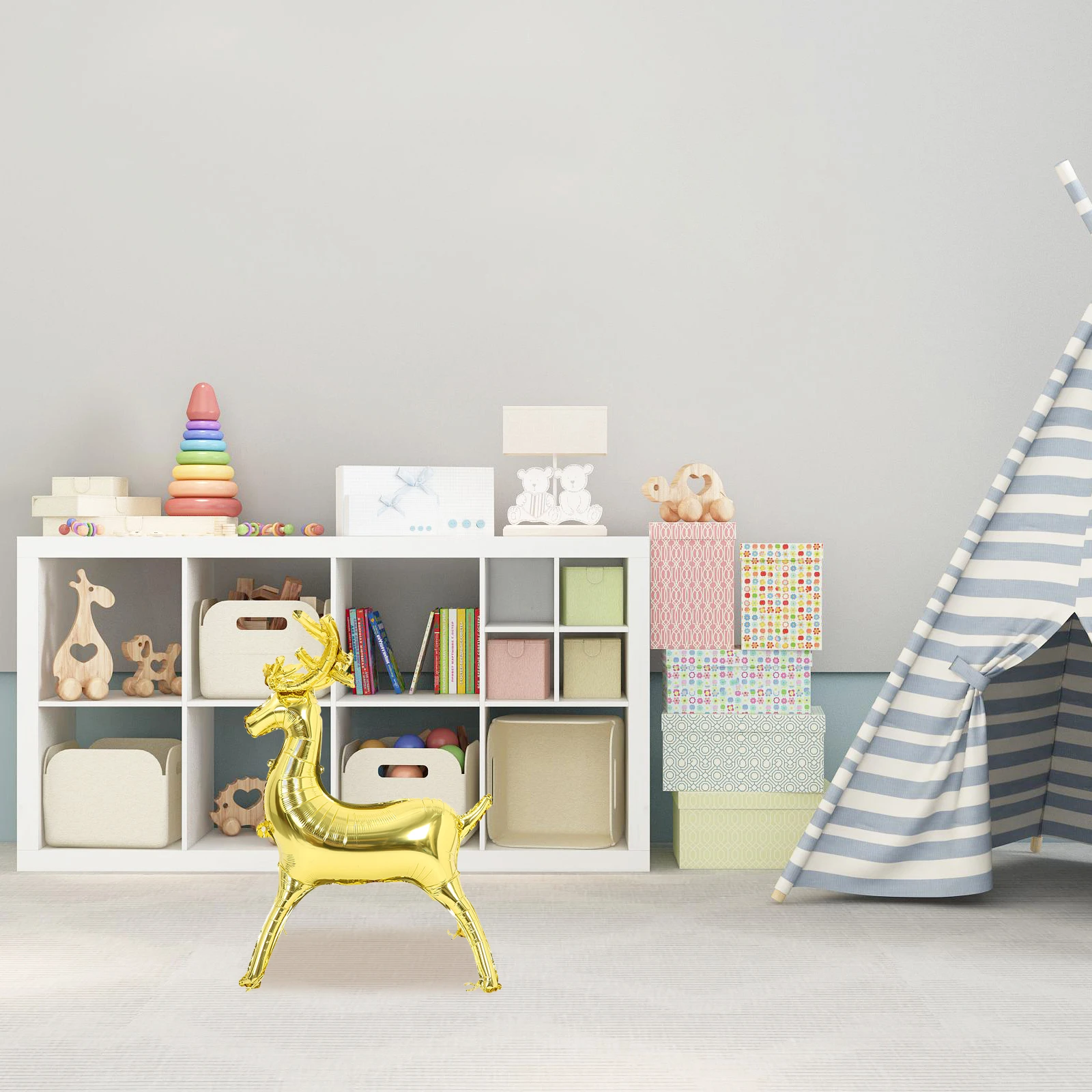 

Large Christmas Inflatable Reindeer Balloon Standing Deer Decoration Aluminum Film Xmas Party Supplies Inflatable Deer