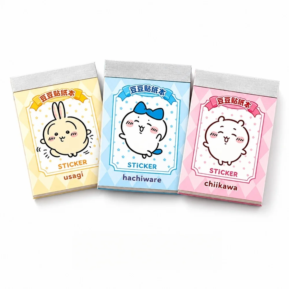 Genuine Chiikawa Hachiware Usagi Sticker Pad 50 Sheets Kawaii Cartoon Decorative Stickers for Scrapbook Journal Notes Gifts